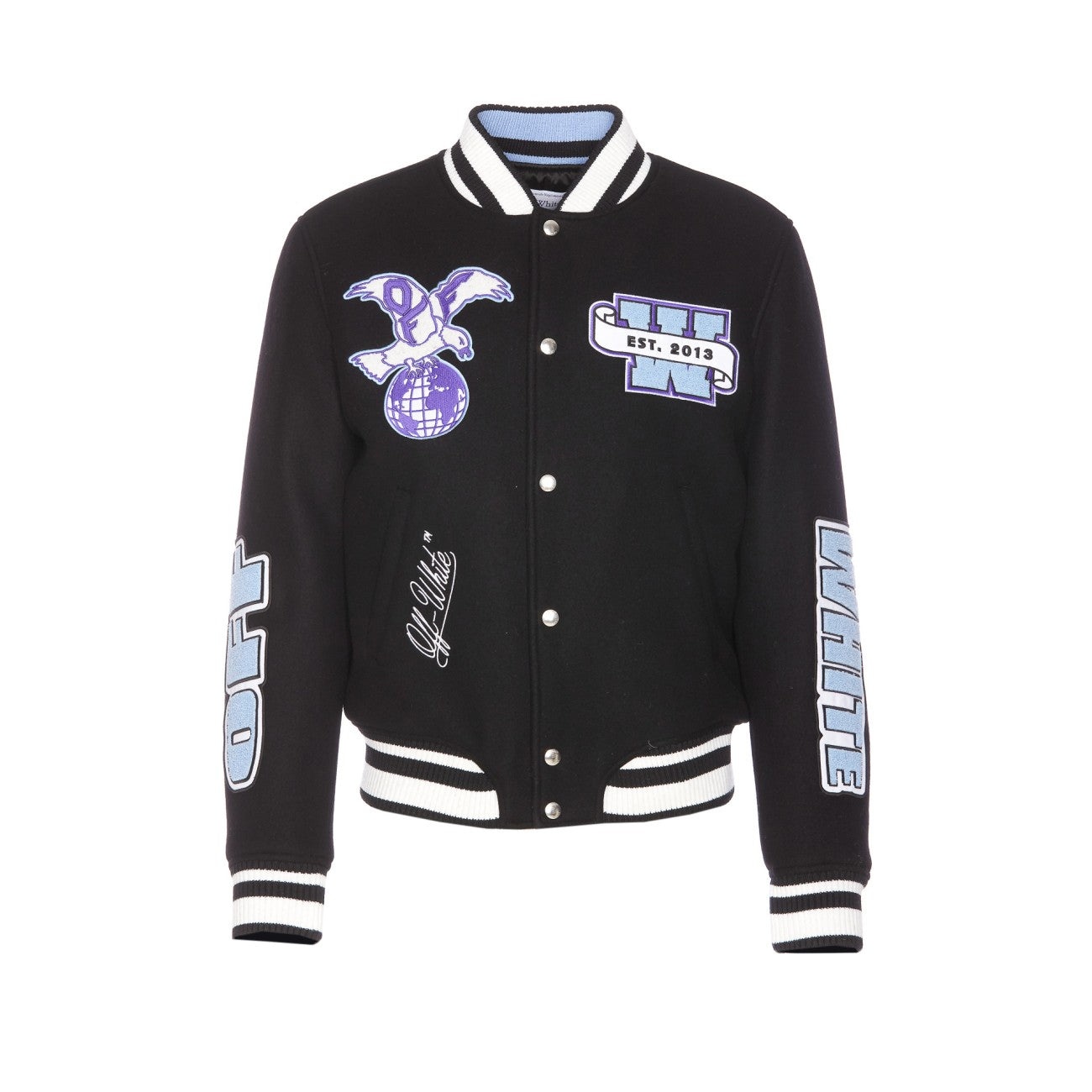 Off White Men Eagle Wool Varsity Jacket - 1