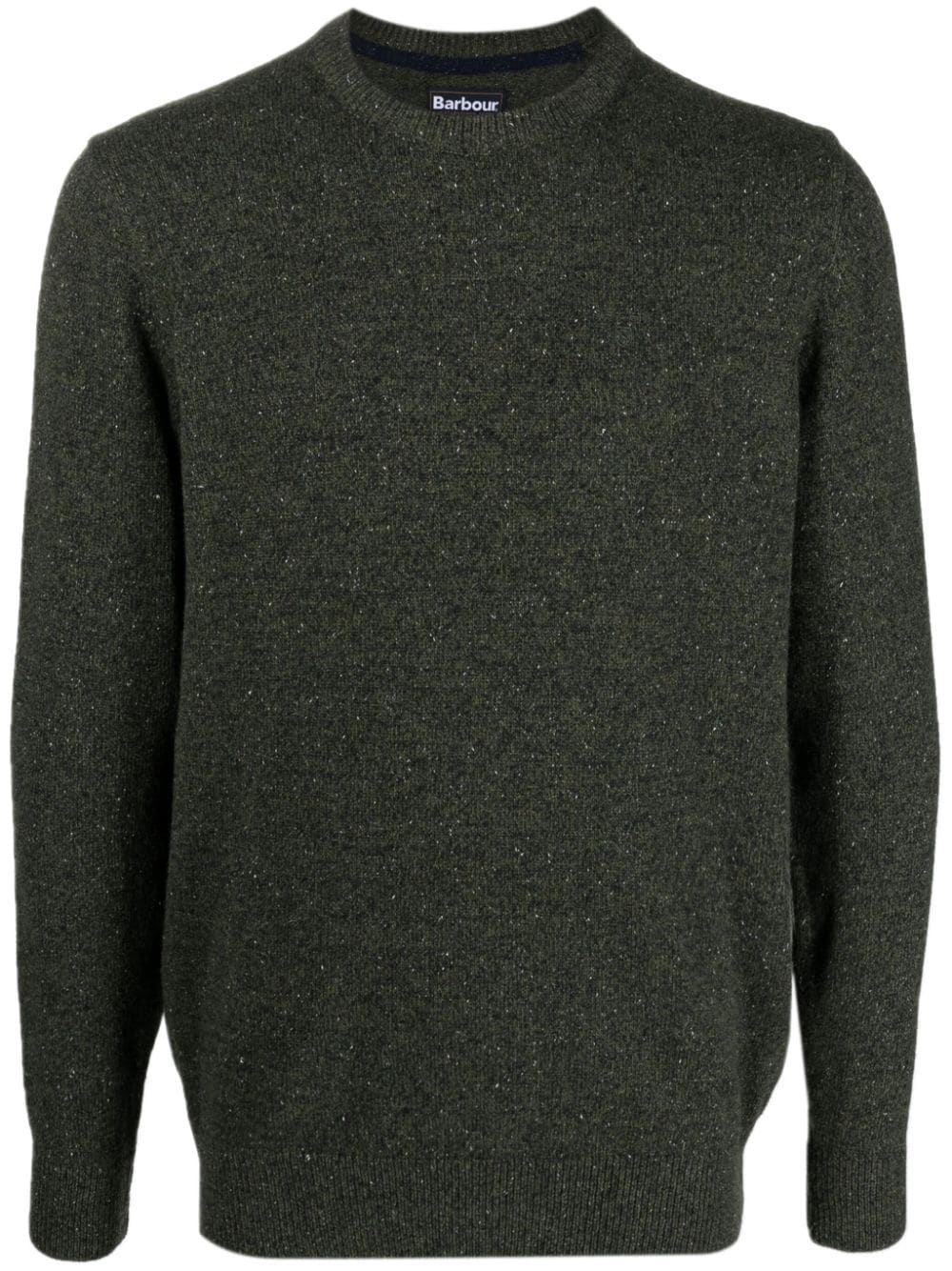 mélange-effect crew-neck jumper - 1