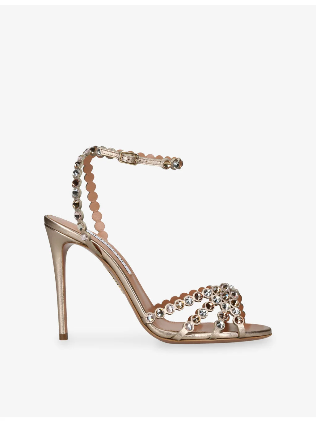 Tequila 105 Crystal-Embellished Leather Heeled Sandals - 1