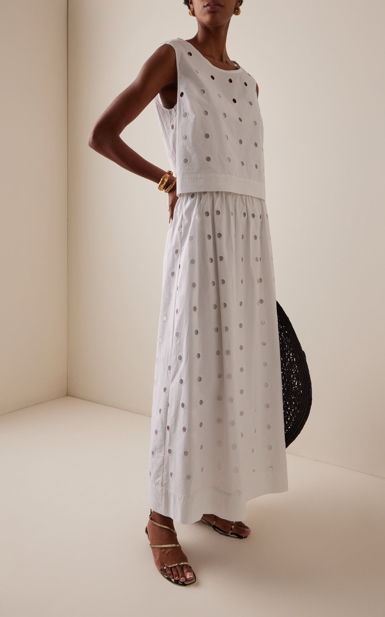 Peggy Embroidered Maxi Skirt white - 2