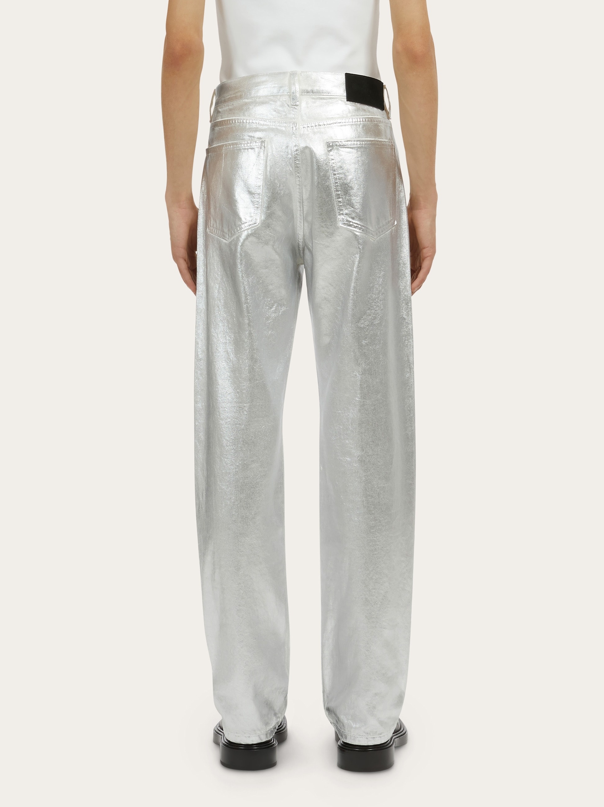 Metallic 5 pocket trousers - 3