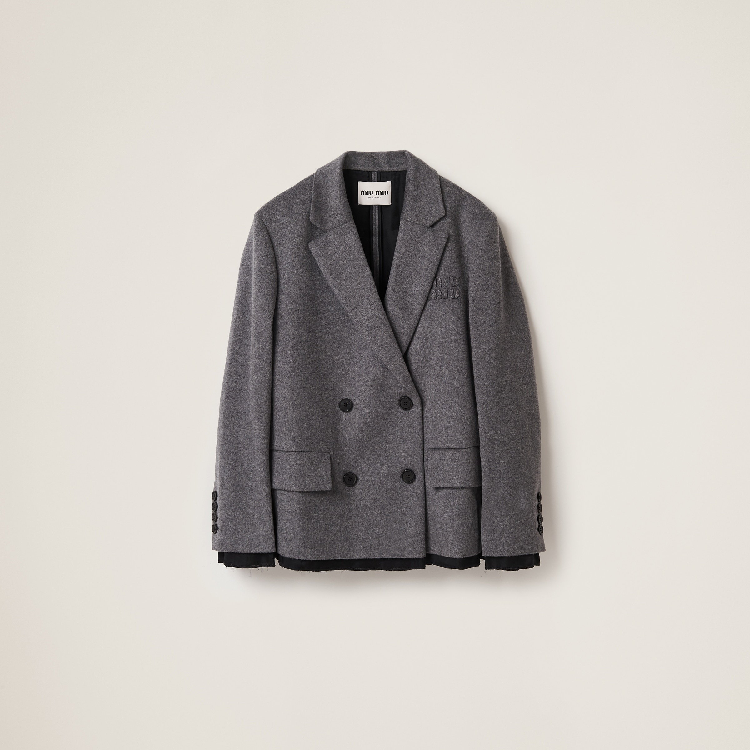 Double-breasted velour jacket - 1