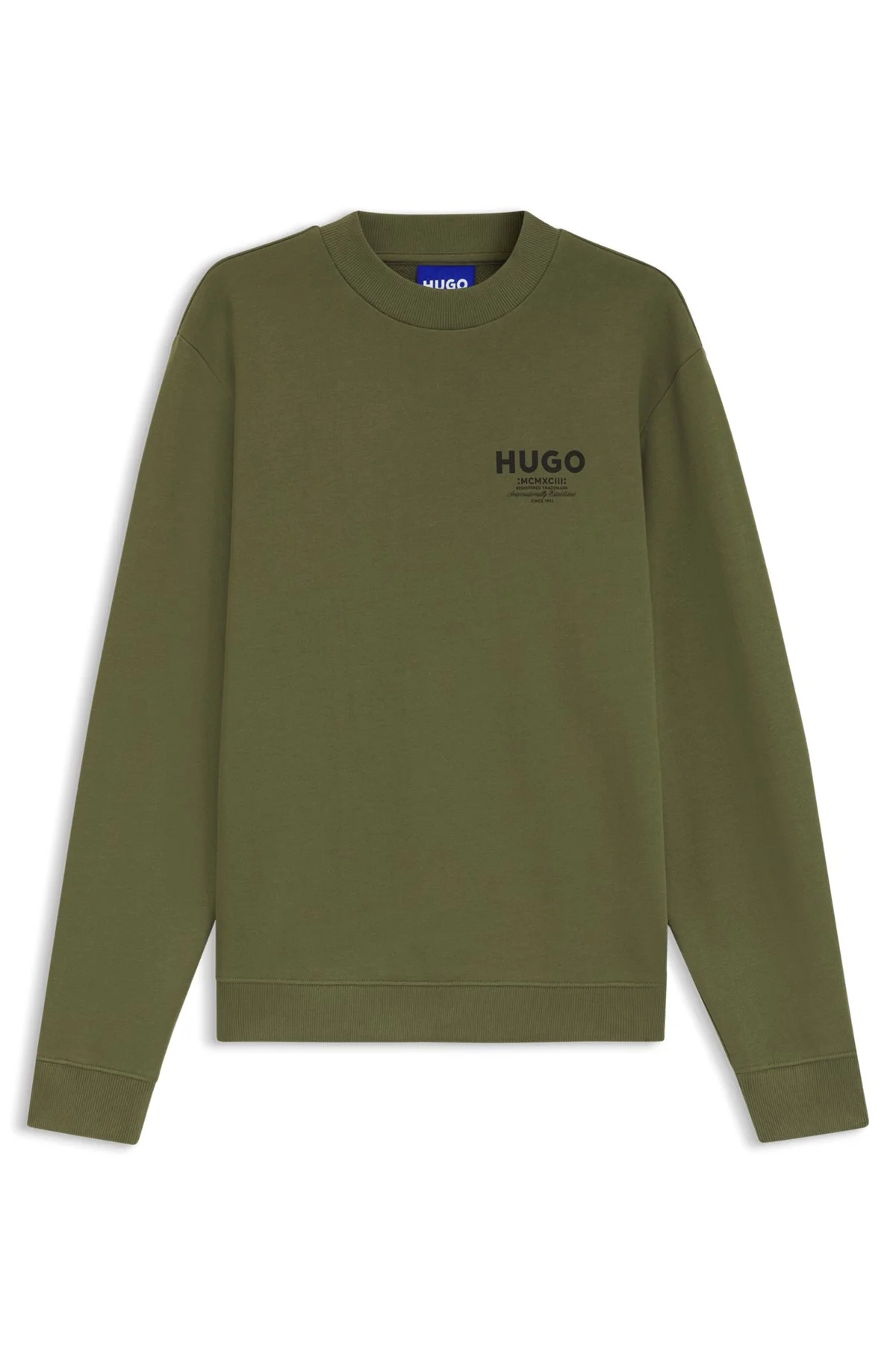 FRENCH-TERRY COTTON SWEATSHIRT WITH BOLD LOGO PRINT - 1