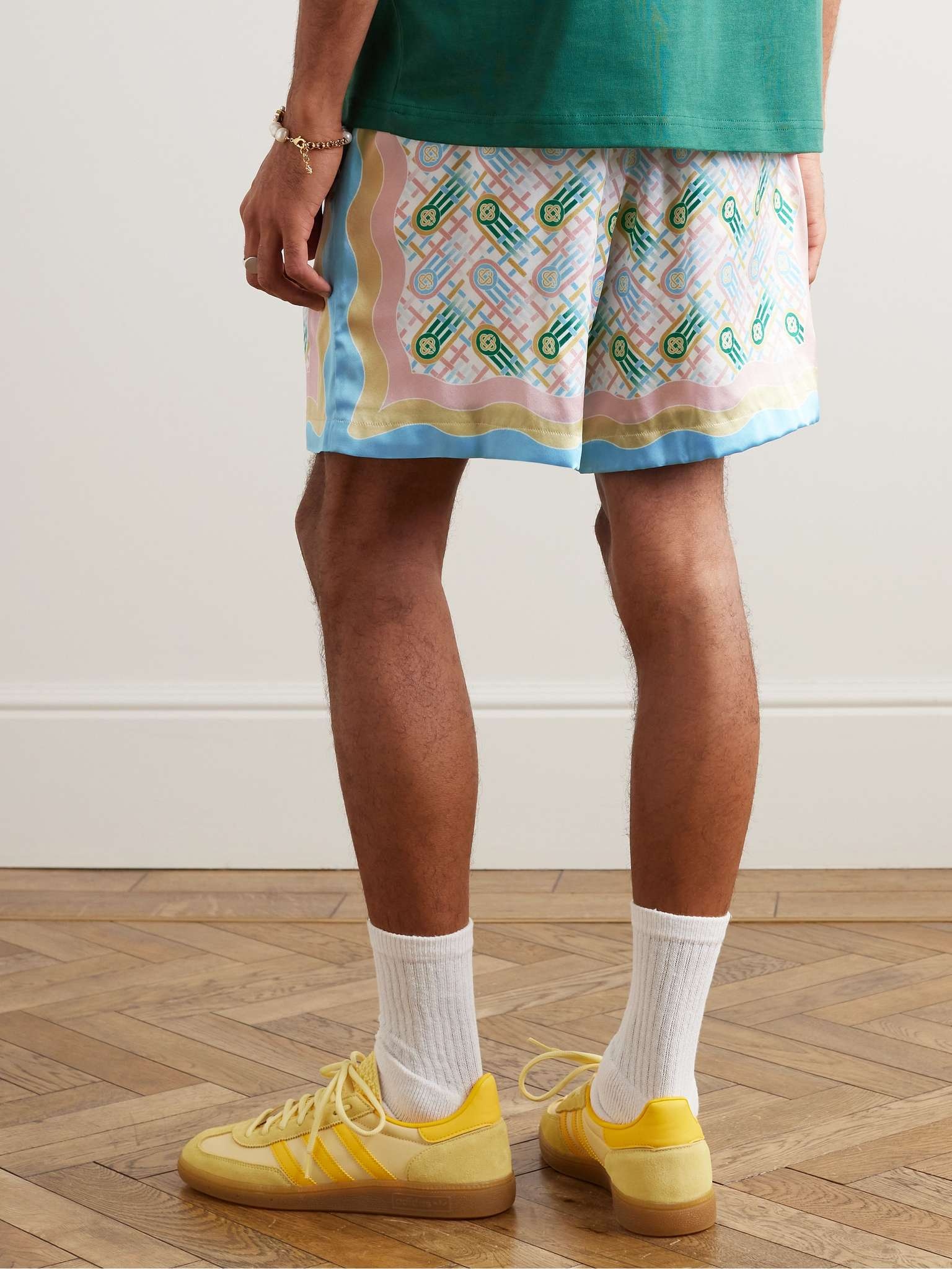 Ping Pong Straight-Leg Printed Silk Shorts - 3
