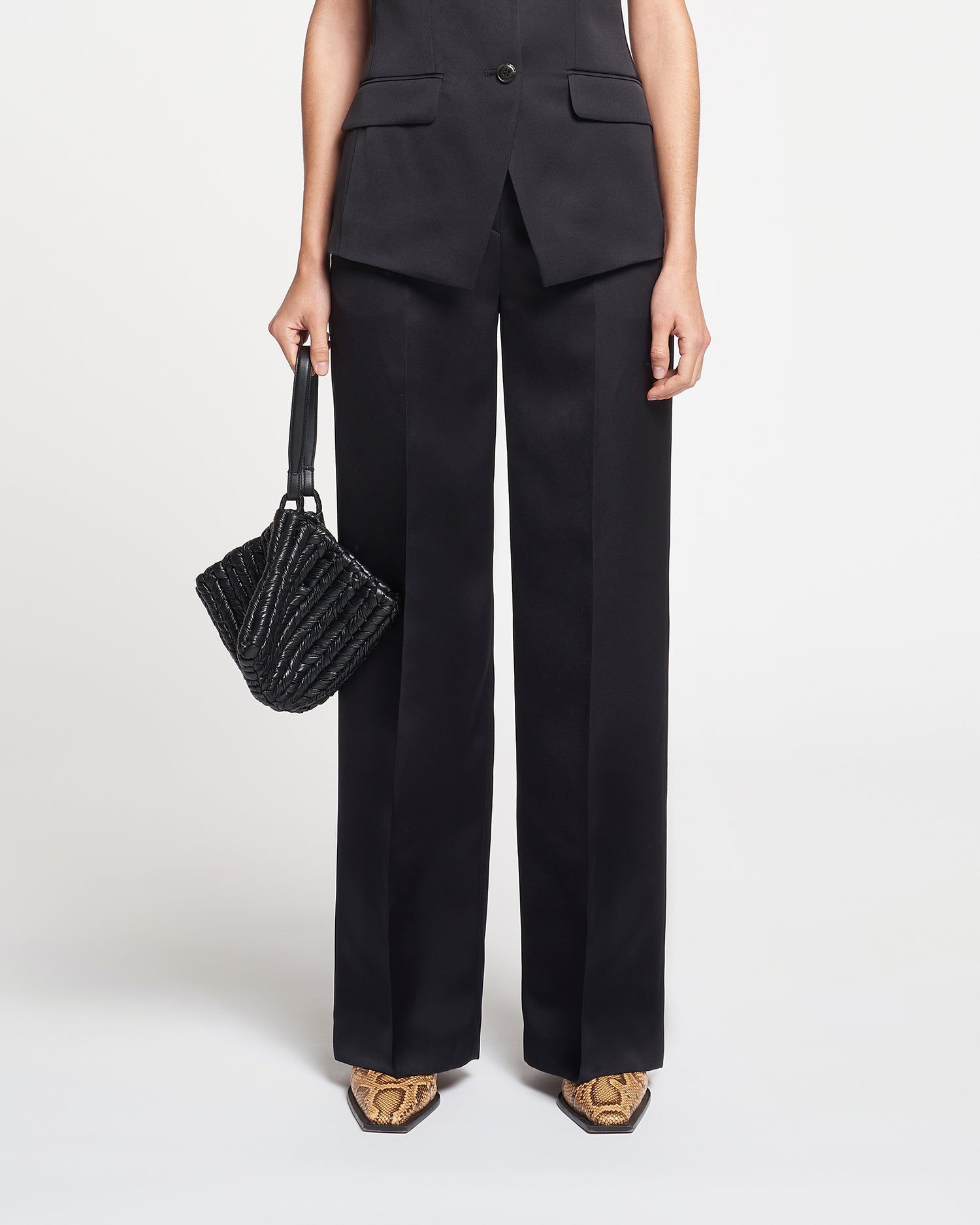 Tailored Tech-Satin Pants - 4