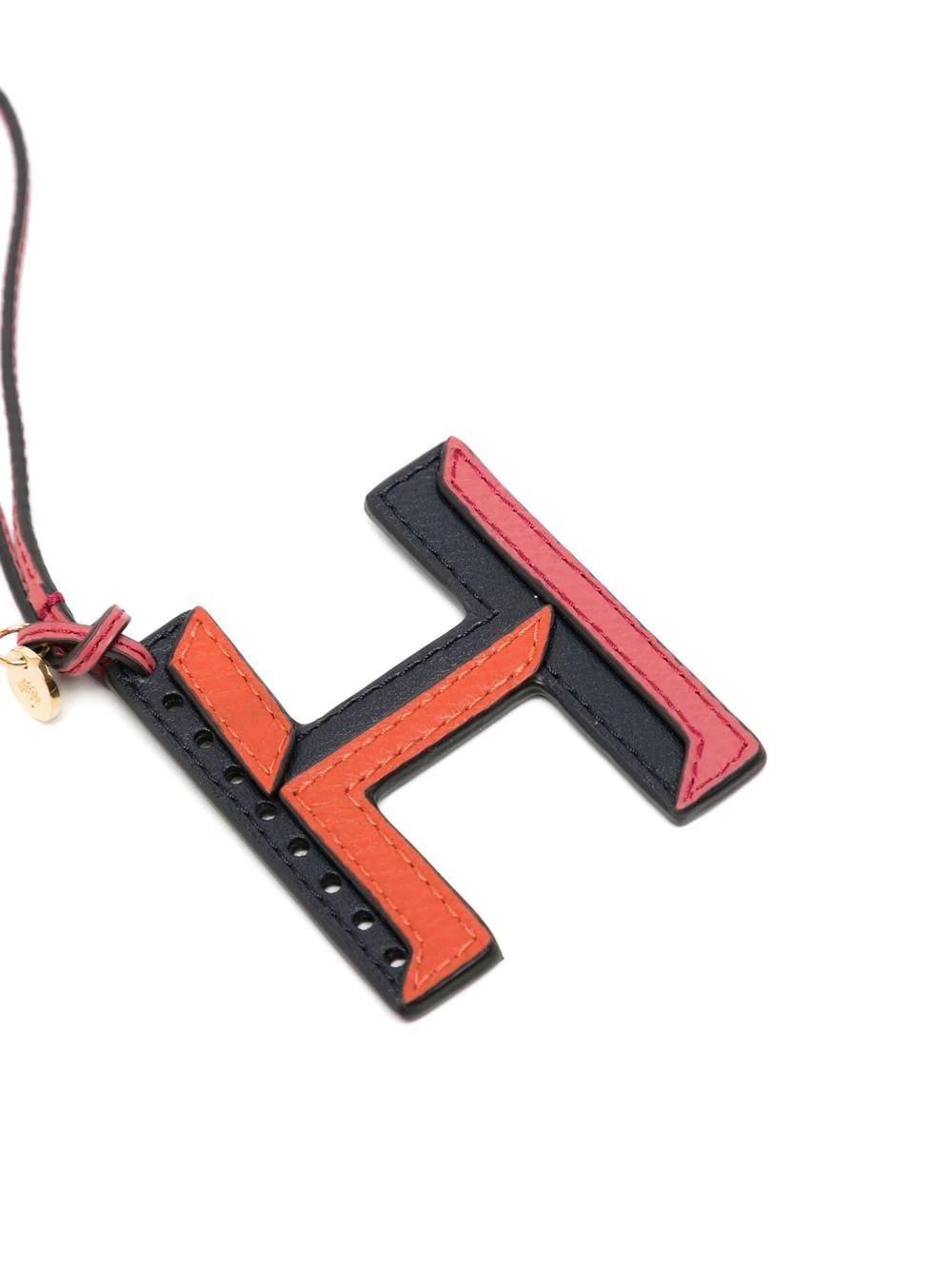 H-shaped colour-block keyring - 2