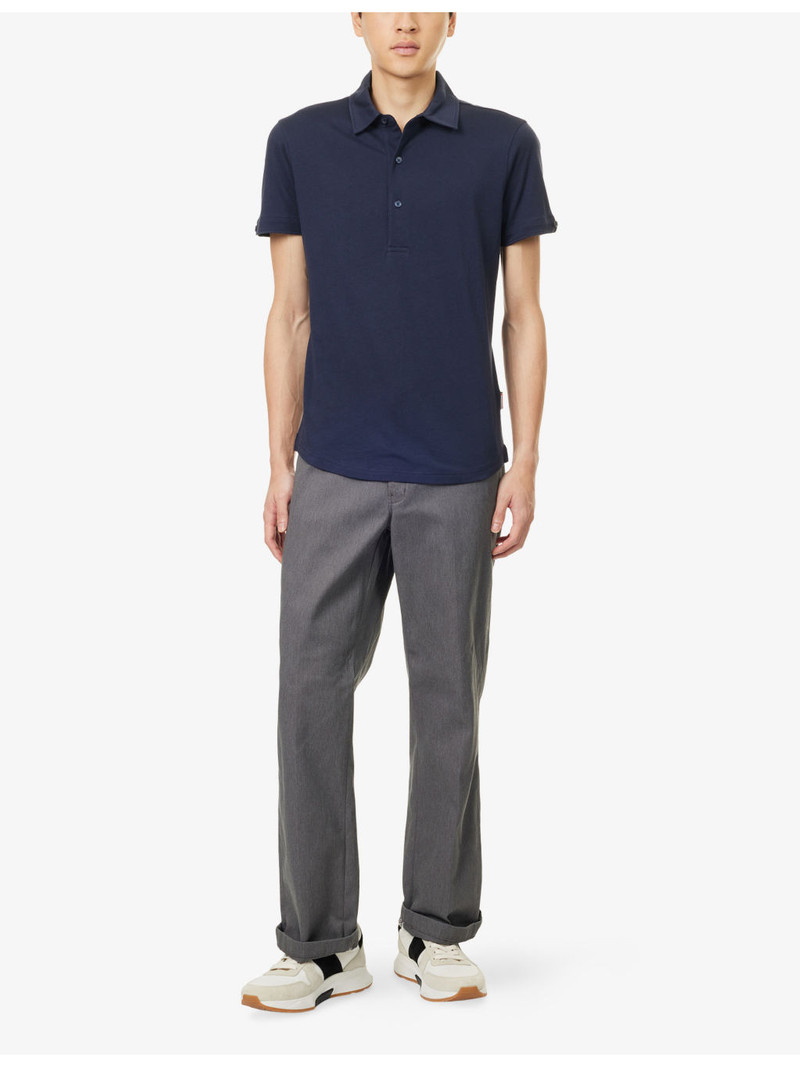 ORLEBAR BROWN Sebastian Short-Sleeves Cotton And Silk Polo Shirt outlook