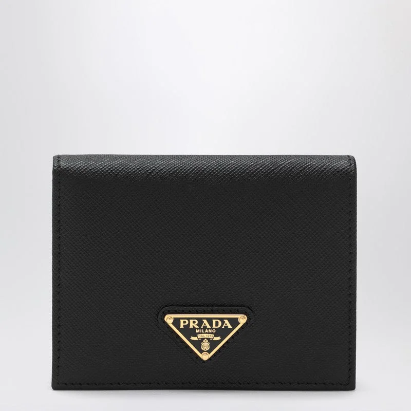 Prada Black Saffiano Leather Small Wallet Women - 1