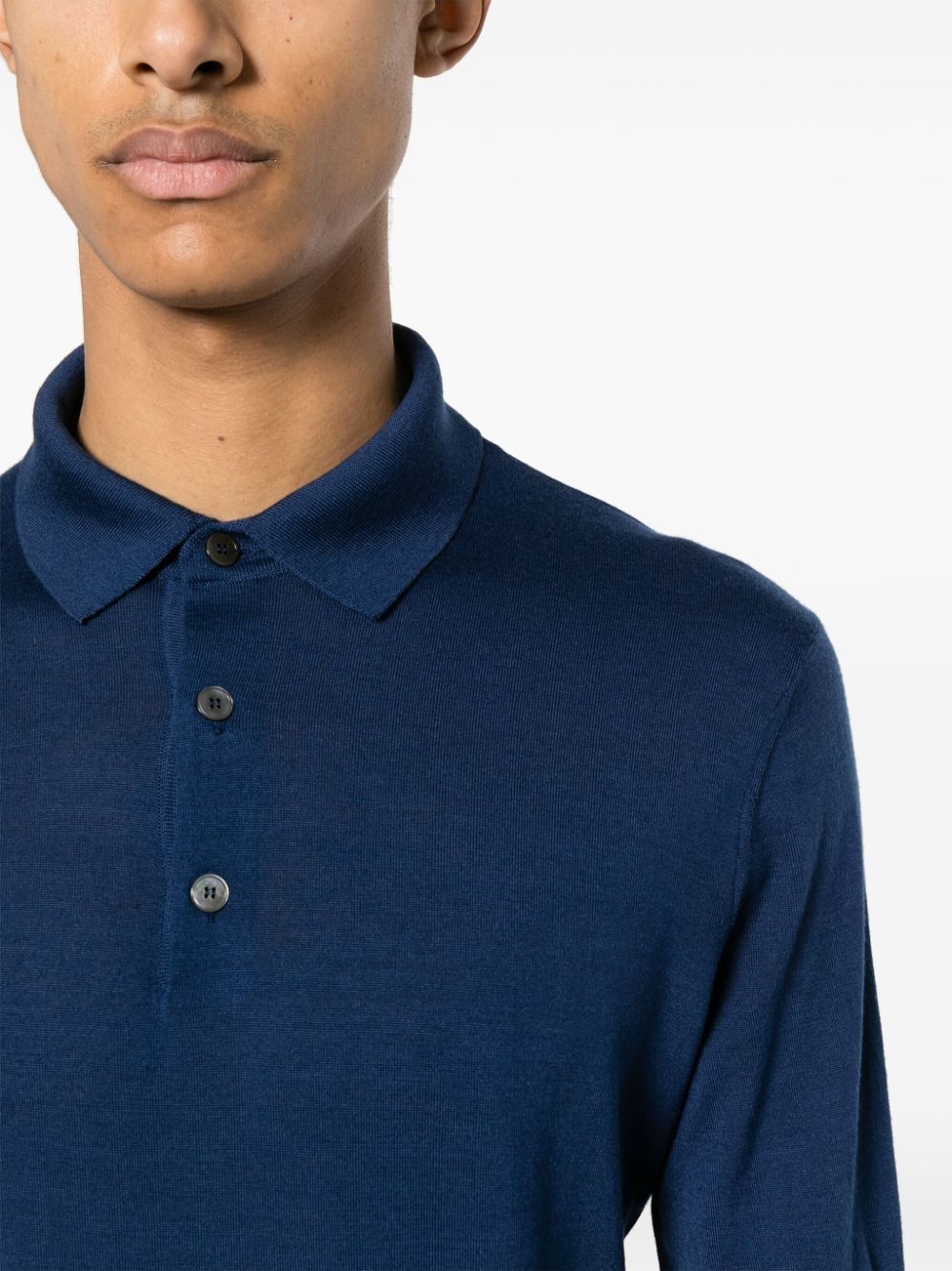 fine-ribbed polo shirt - 5
