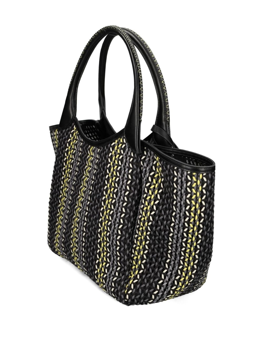 geometric-pattern tote bag - 3