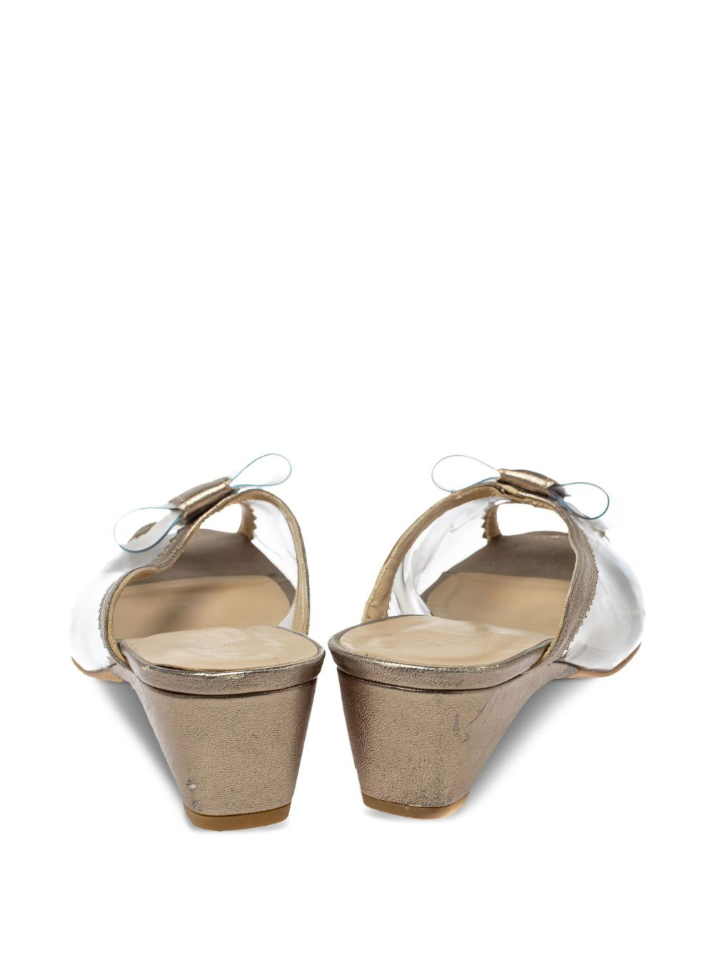 45mm bow-detail wedge sandals - 3