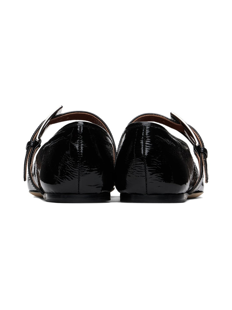 Black Sveva Buckle Ballerina Flats 2