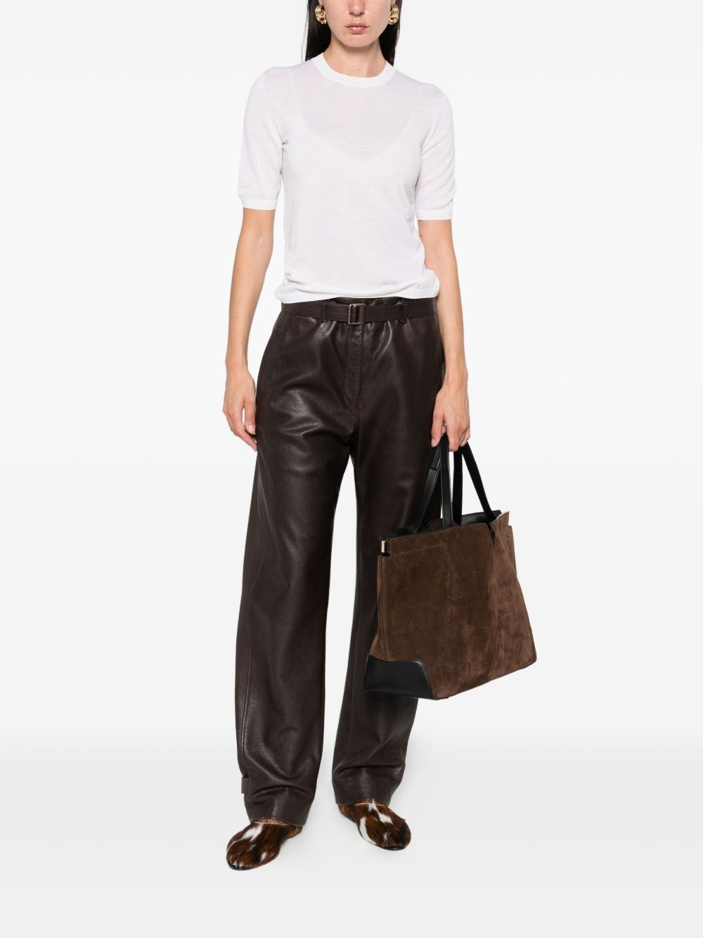 short-sleeve wool top - 2