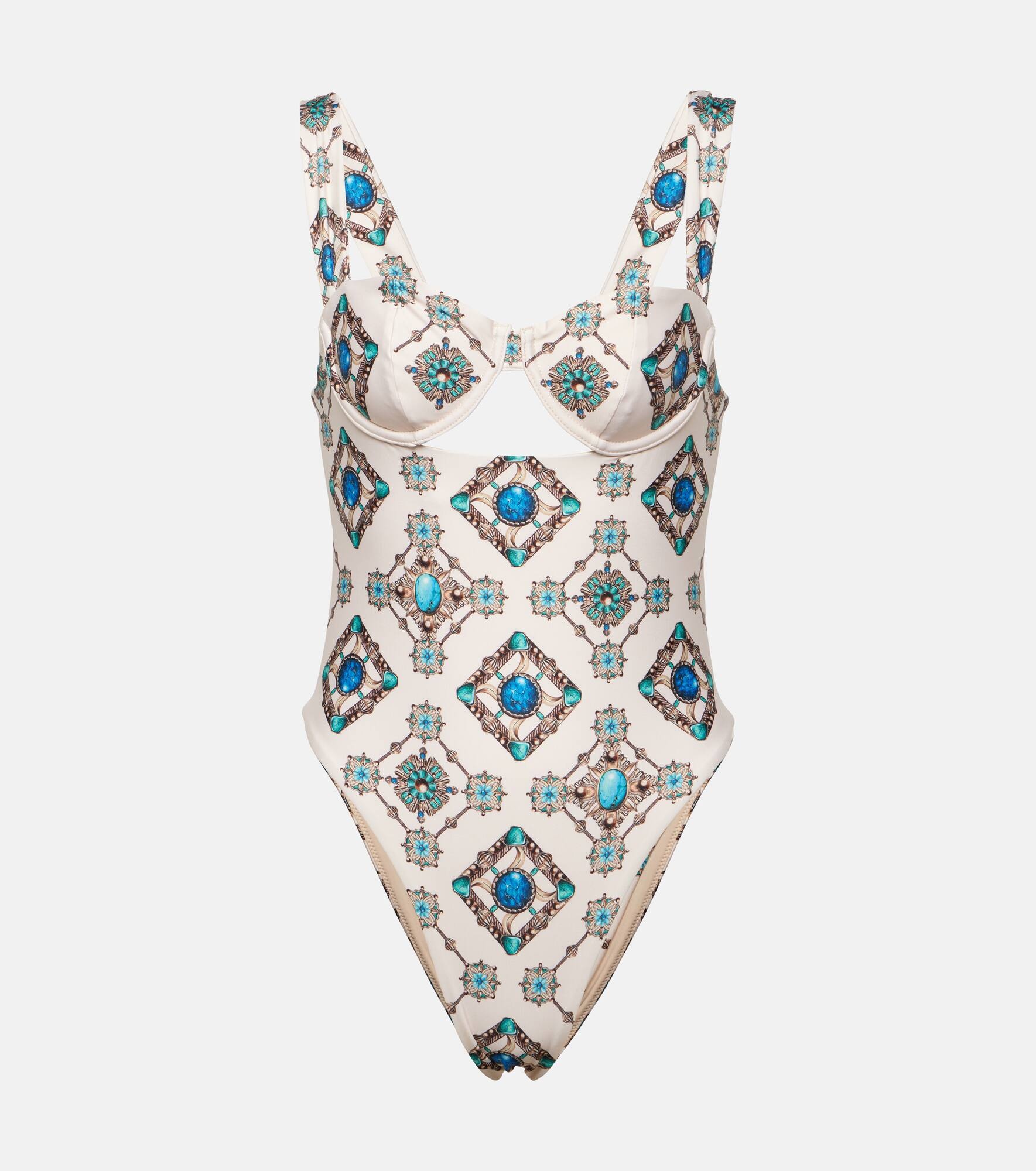 Citrino Platero printed cutout swimsuit - 1