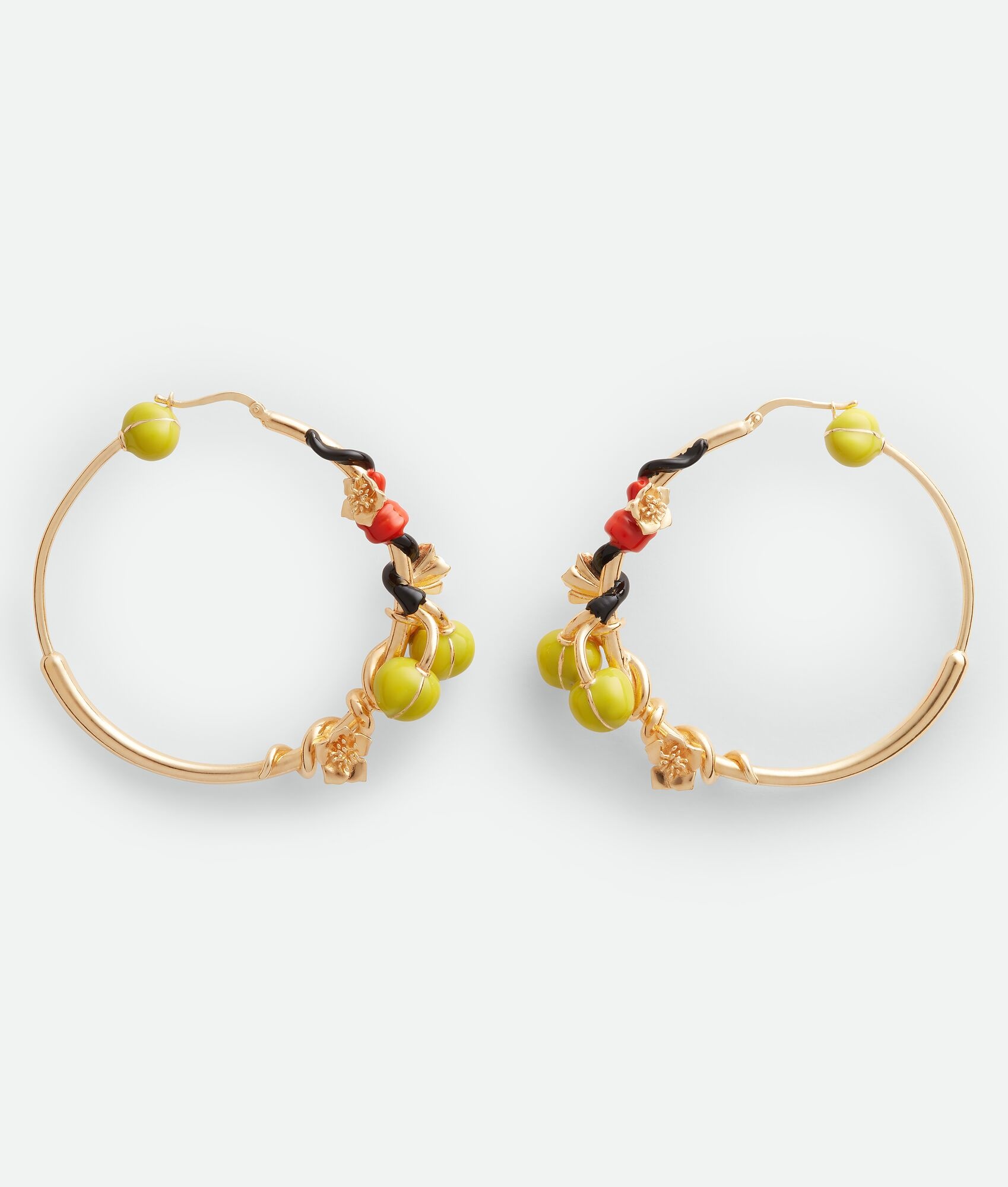 Flower Hoop Earrings - 3