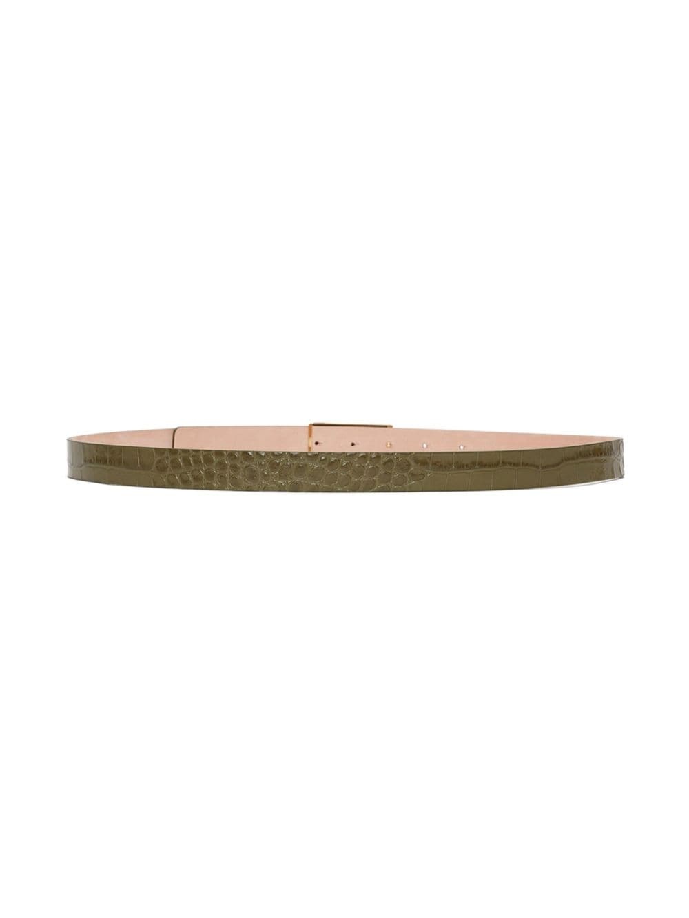 Frame crocodile-embossed leather  belt - 3
