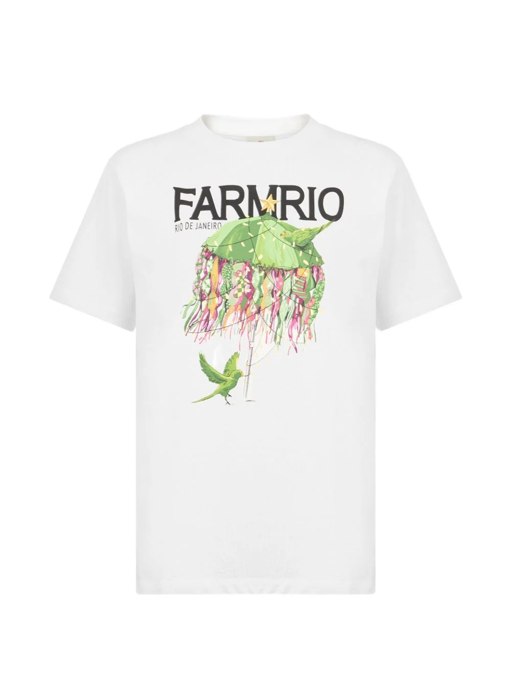 parrot-print T-shirt - 1