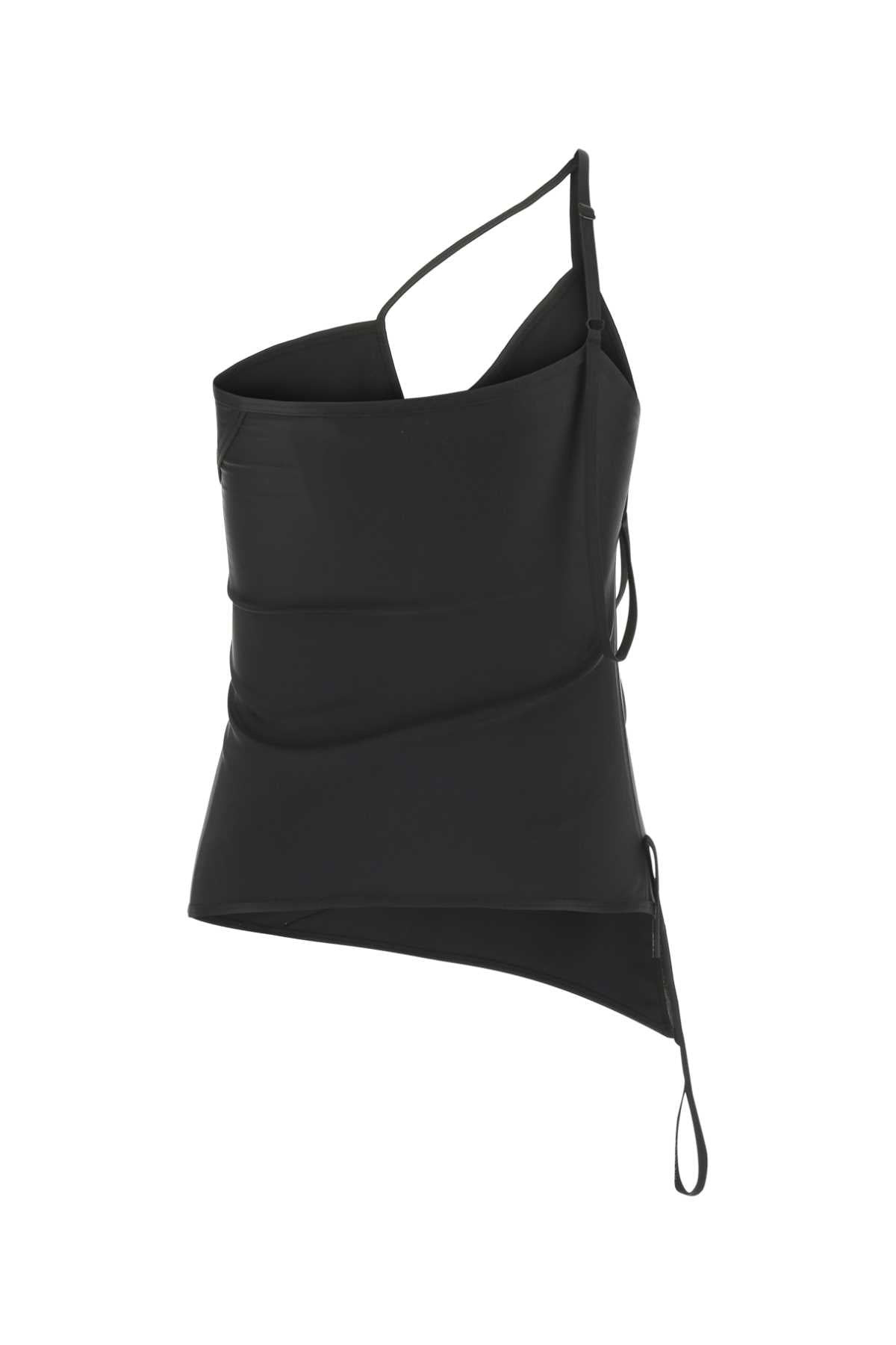 Balenciaga Women Black Stretch Nylon Top - 2