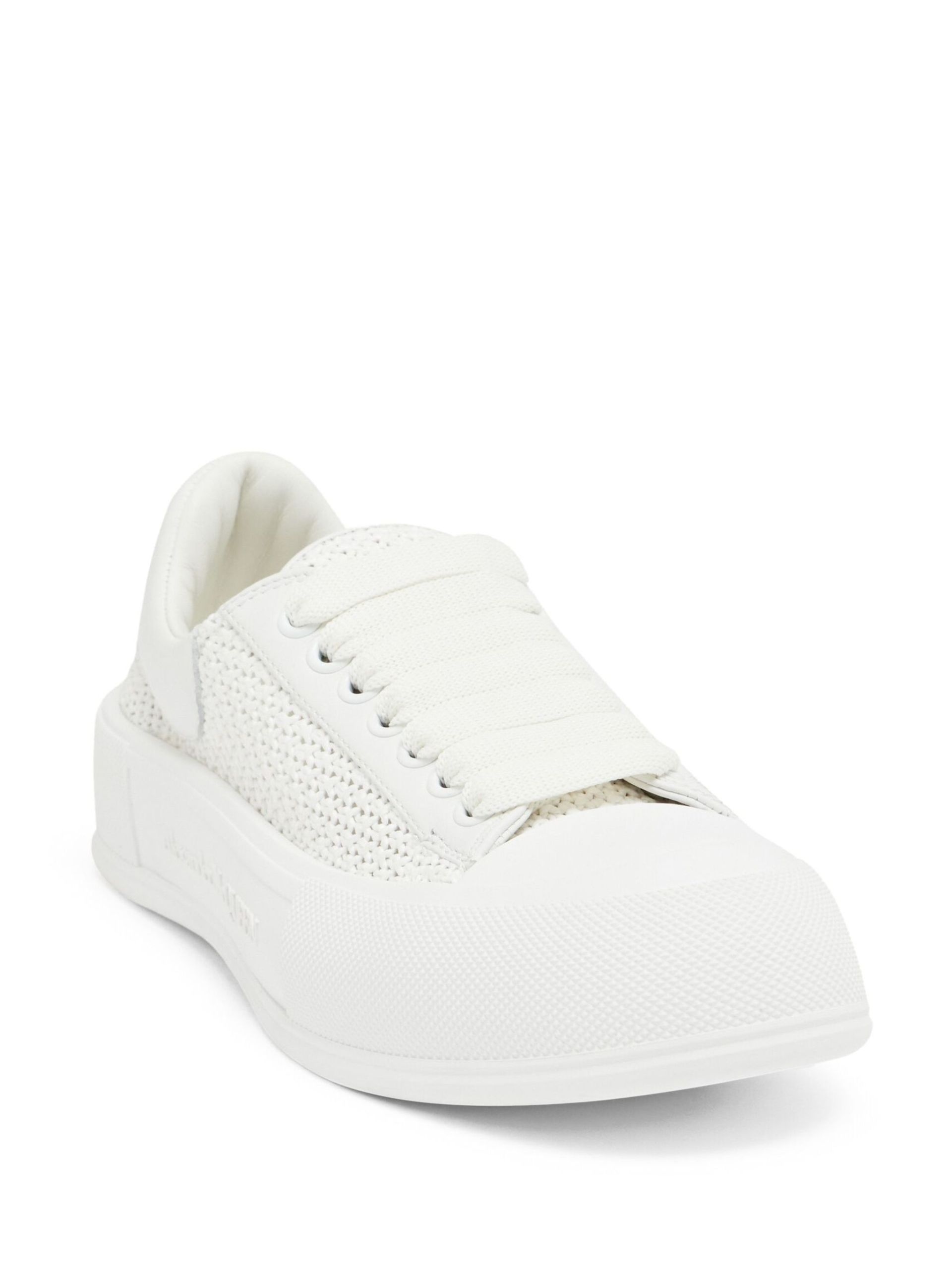 White Deck Plimsoll Woven Sneakers - 2