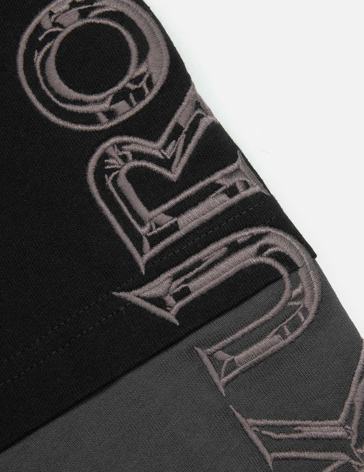 2-in-1 3D Logo Embroidery Loose Fit Long Sleeve T-shirt - 7