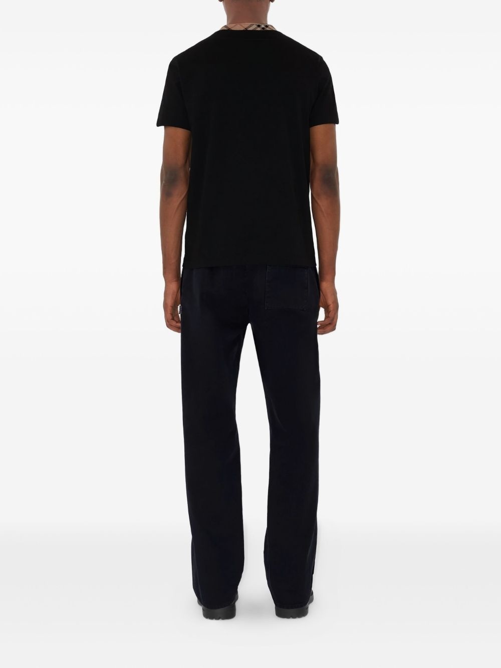 check-trim T-shirt - 4