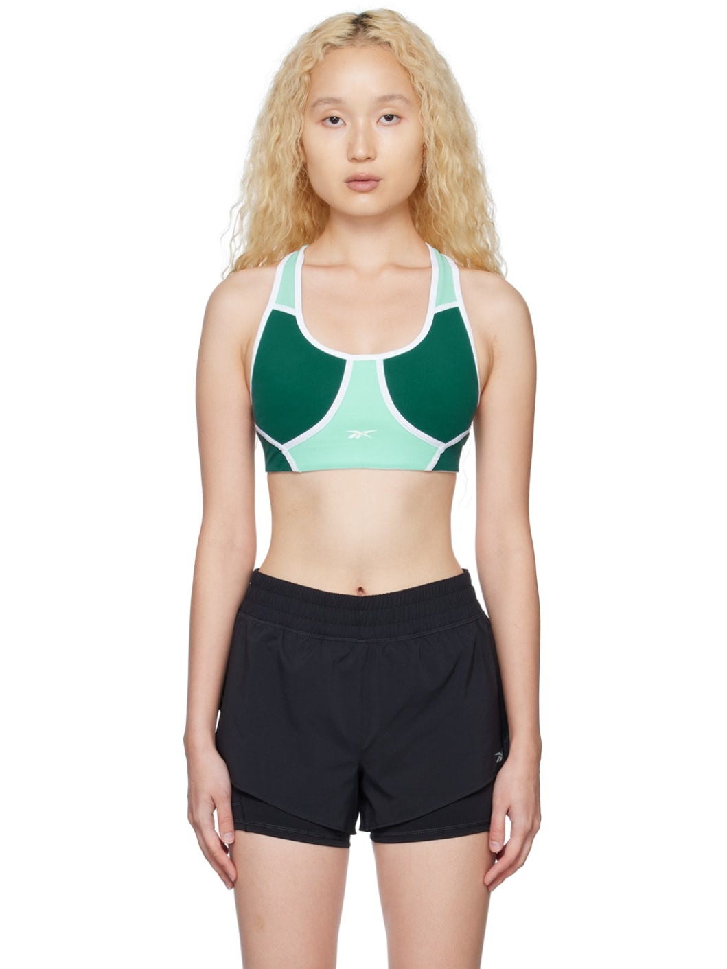 Green Lux Racer Sports Bra - 1