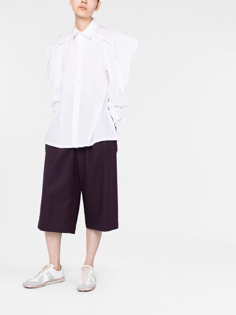 long sleeve button-fastening shirt - 2