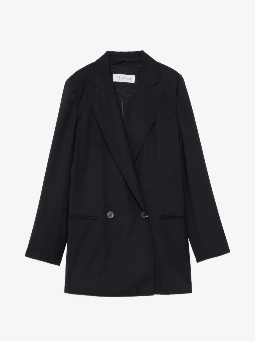 double-breasted wool blazer - 1