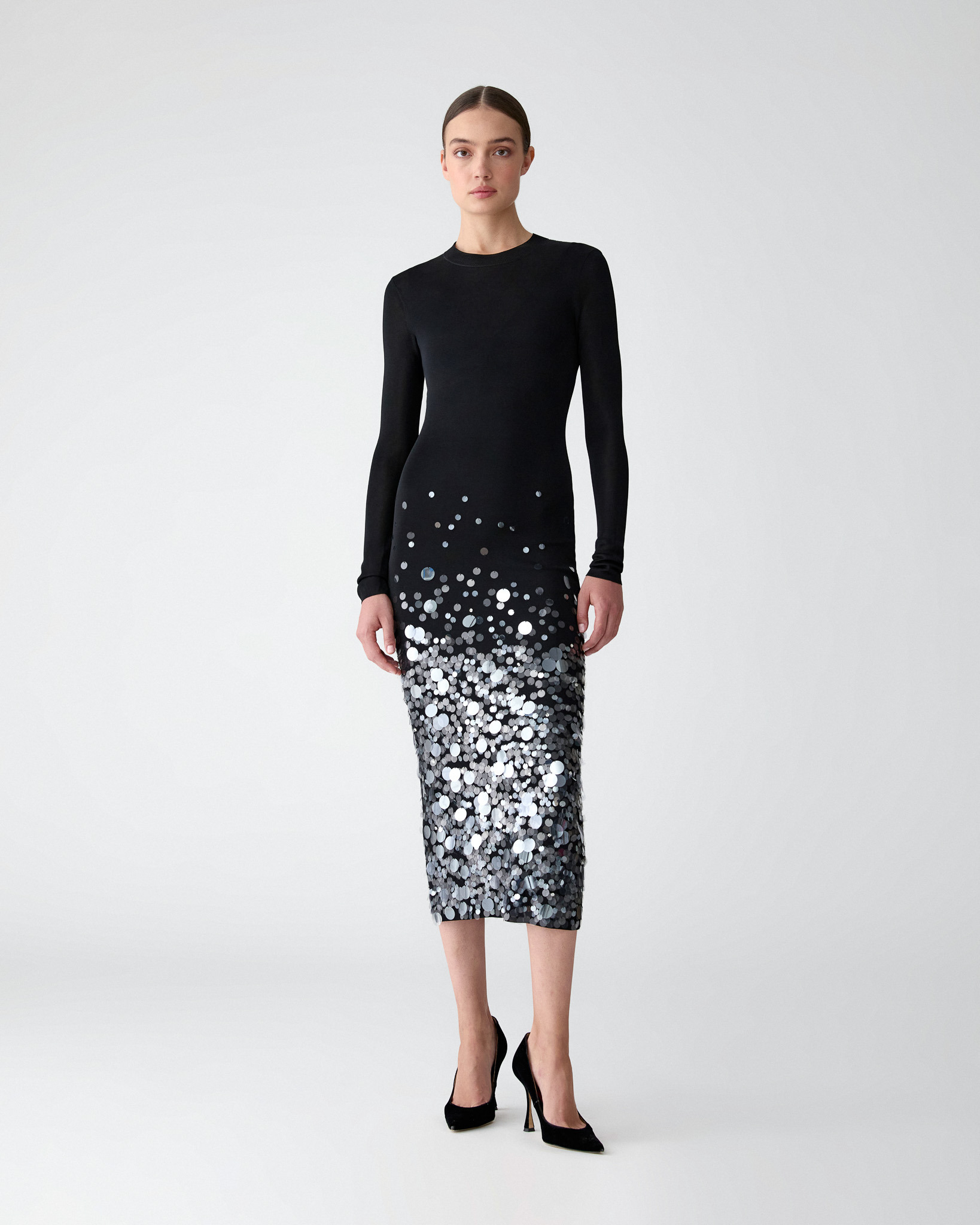 Paillette-Embroidered Cocktail Dress - 2