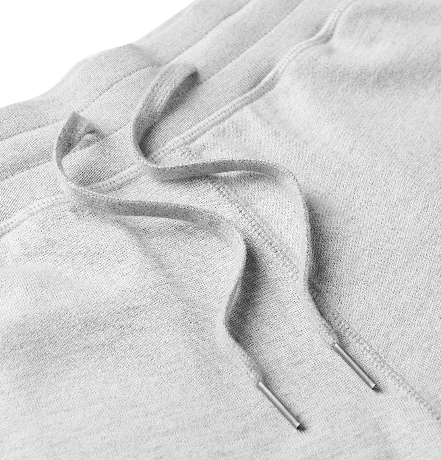 Tapered Melangé Cotton, Silk and Cashmere-Blend Sweatpants - 3