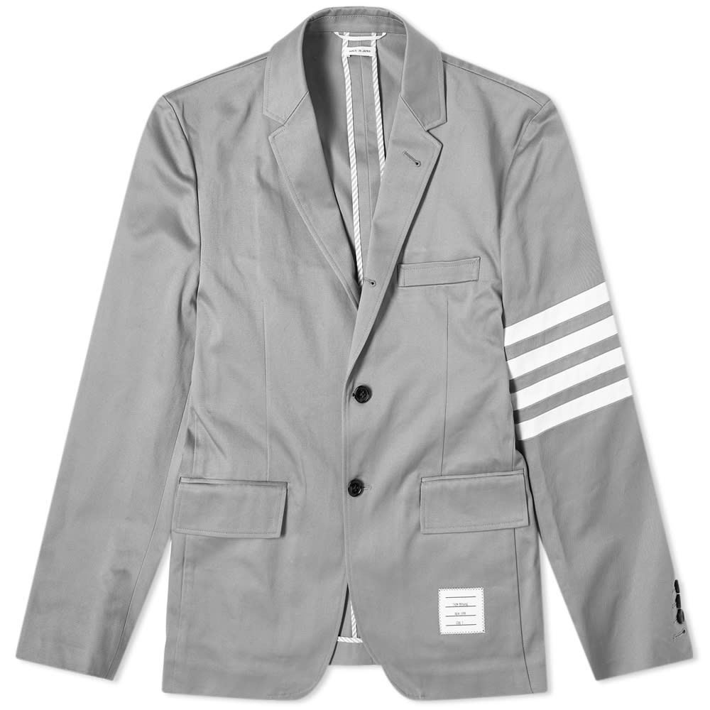 Thom Browne Unconstructed Twill Arm Stripe Blazer - 1