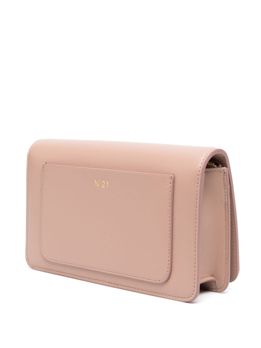 logo-plaque leather bag - 3