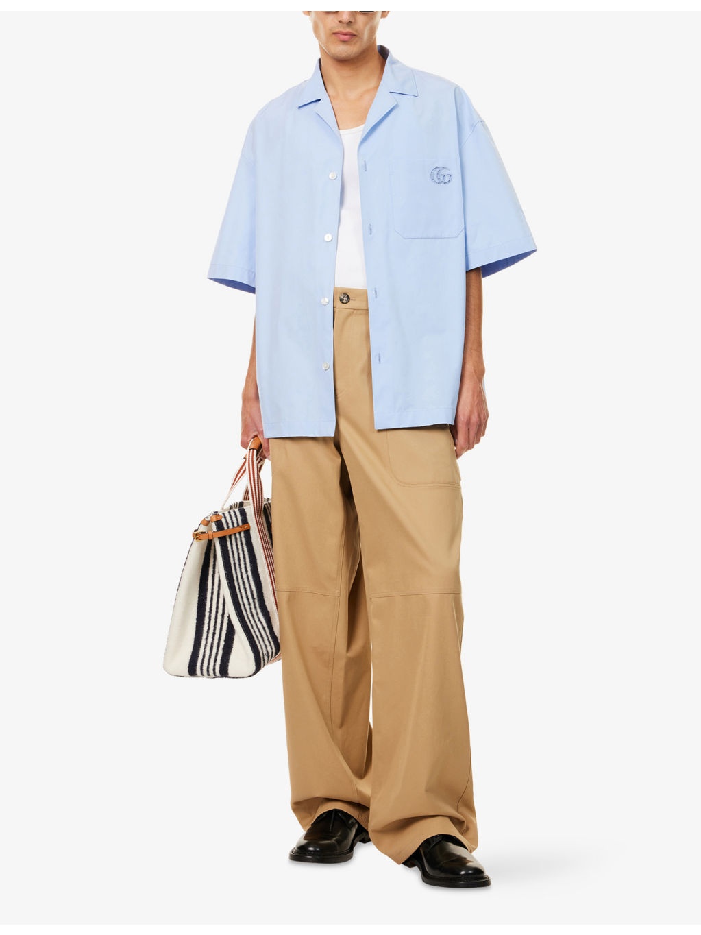 Logo-Embroidered Short-Sleeve Cotton Shirt - 2
