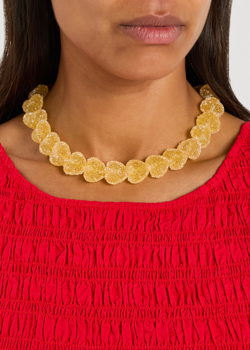 CRYSTAL HAZE Crystal Haze Jelly Heart 18kt Gold-plated Necklace outlook