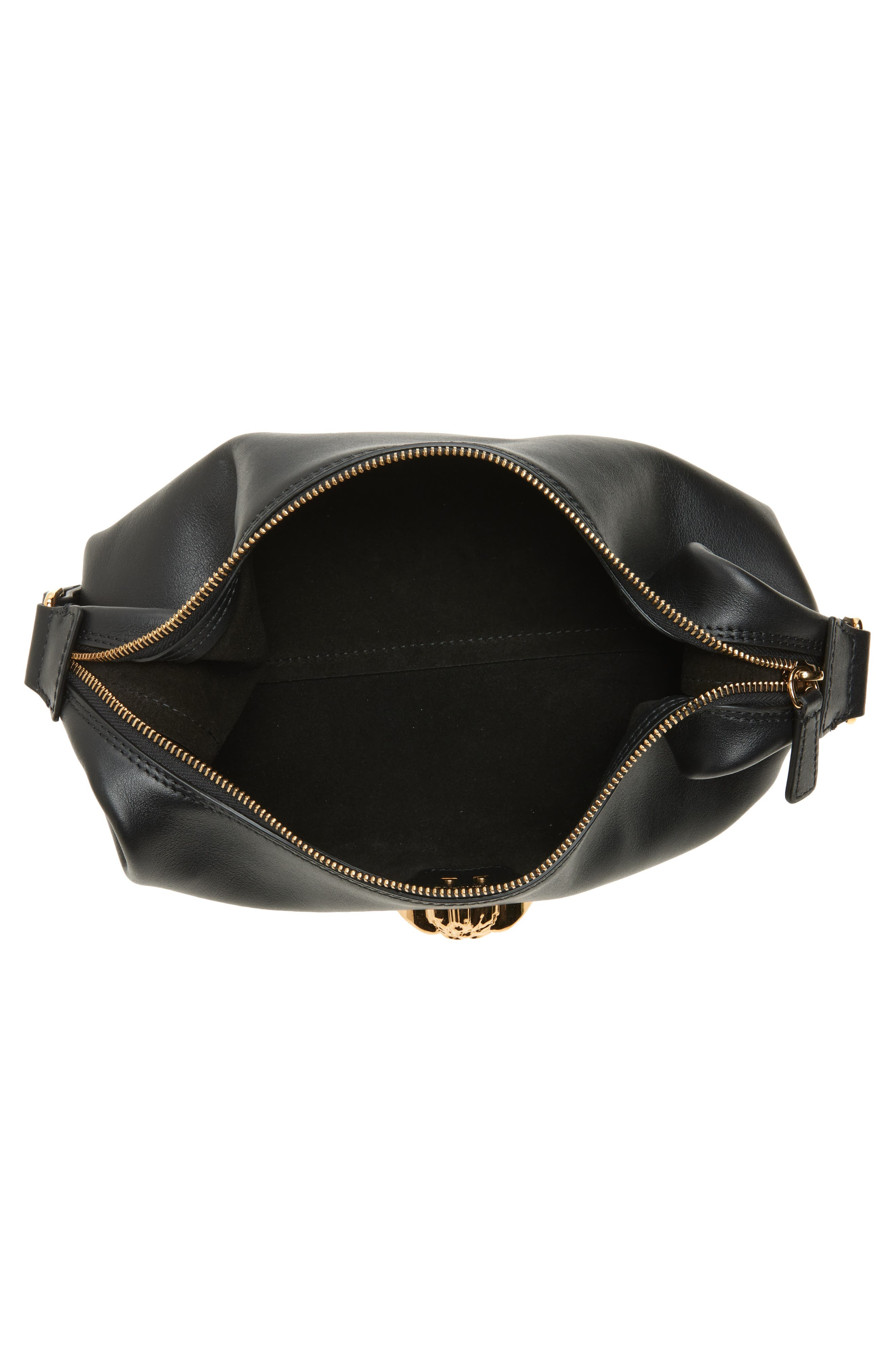 Versace Medusa Leather Hobo Bag in Black-Versace Gold at Nordstrom - 4