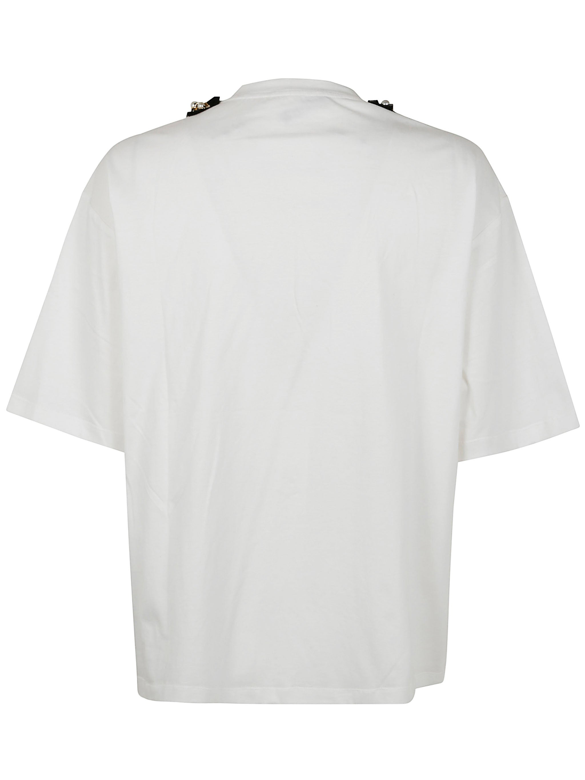 Balmain Women Pearls Chains Details Partial Face T-Shirt - 2
