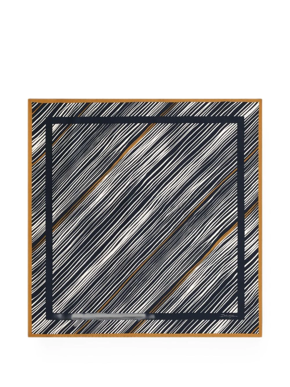 70x70 striped silk twill scarf - 1
