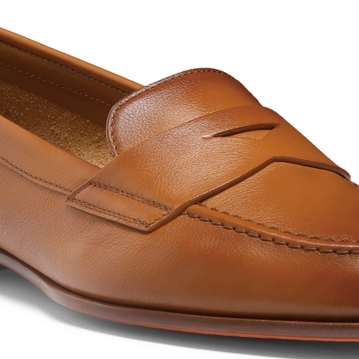 Women’s brown leather penny loafer - 6