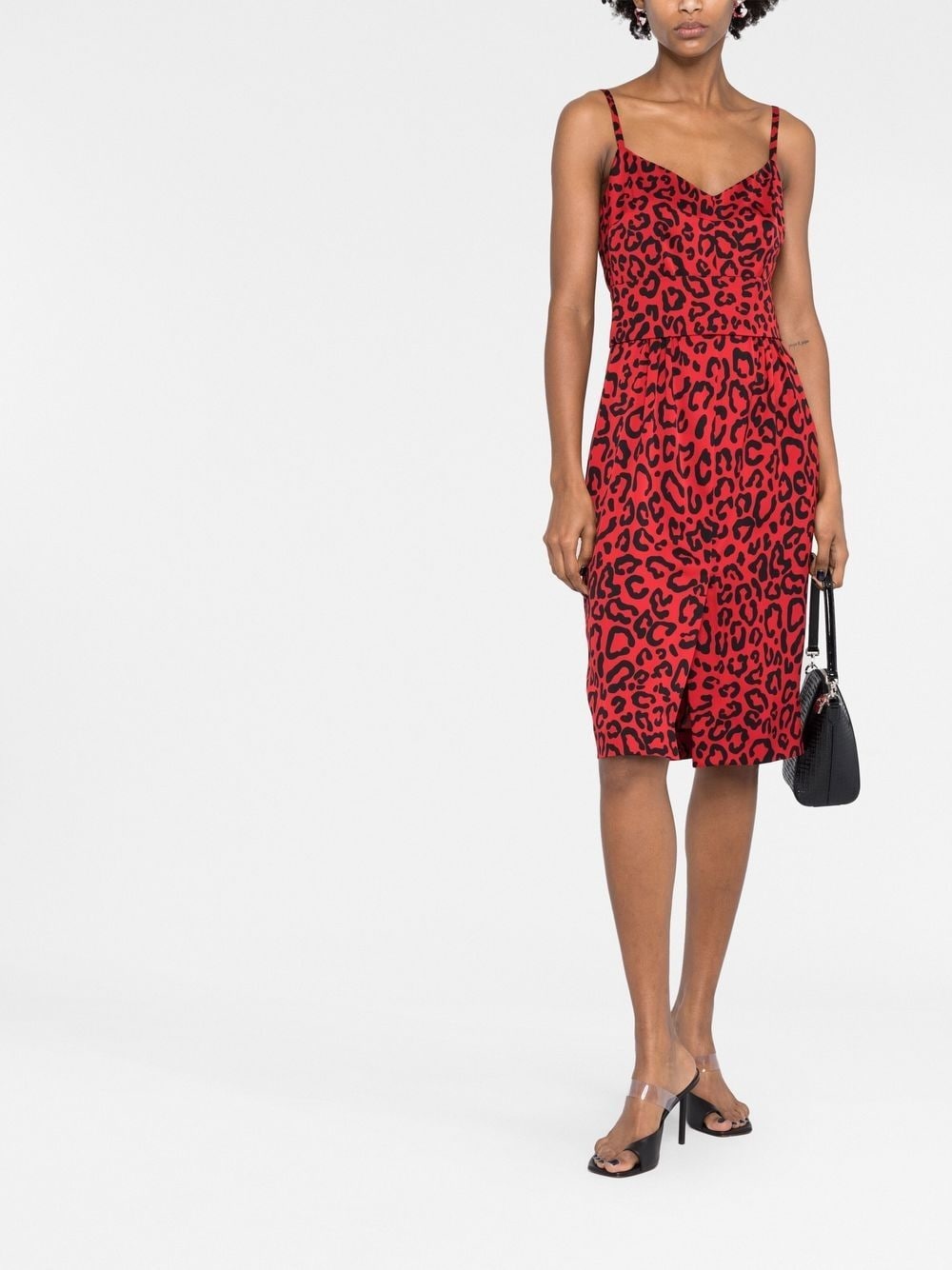 leopard-print midi dress - 2