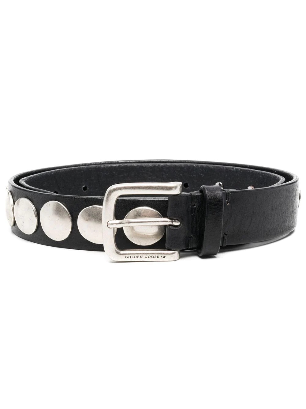 leather studded belt - 1