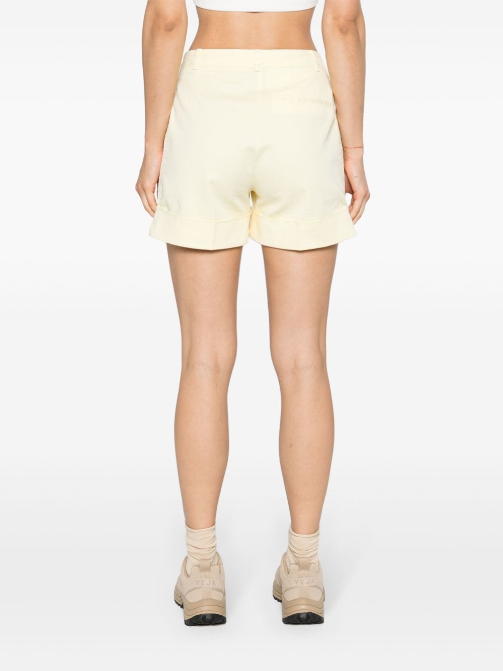 pleated twill shorts - 4