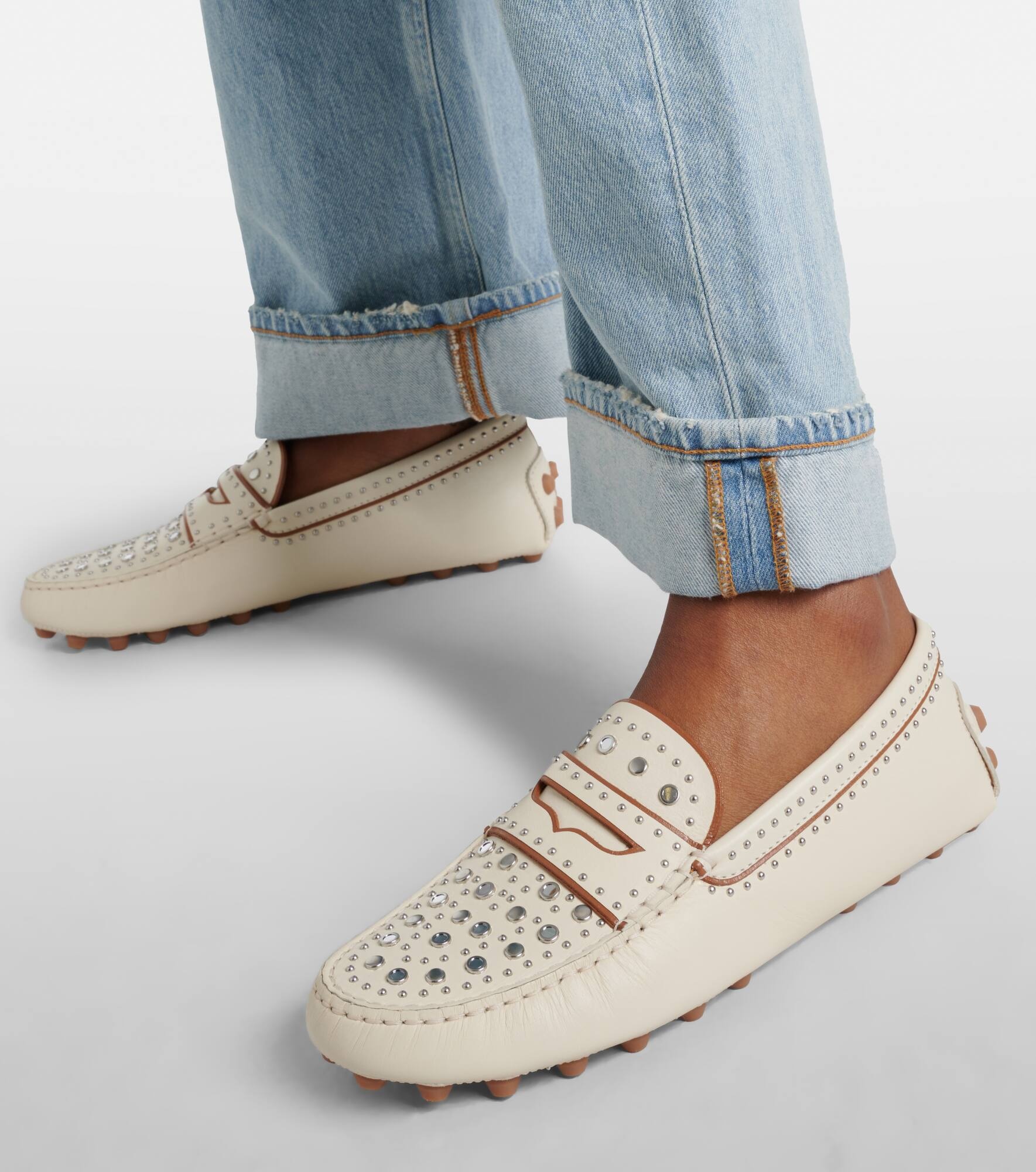 Gommino studded leather moccasins - 4