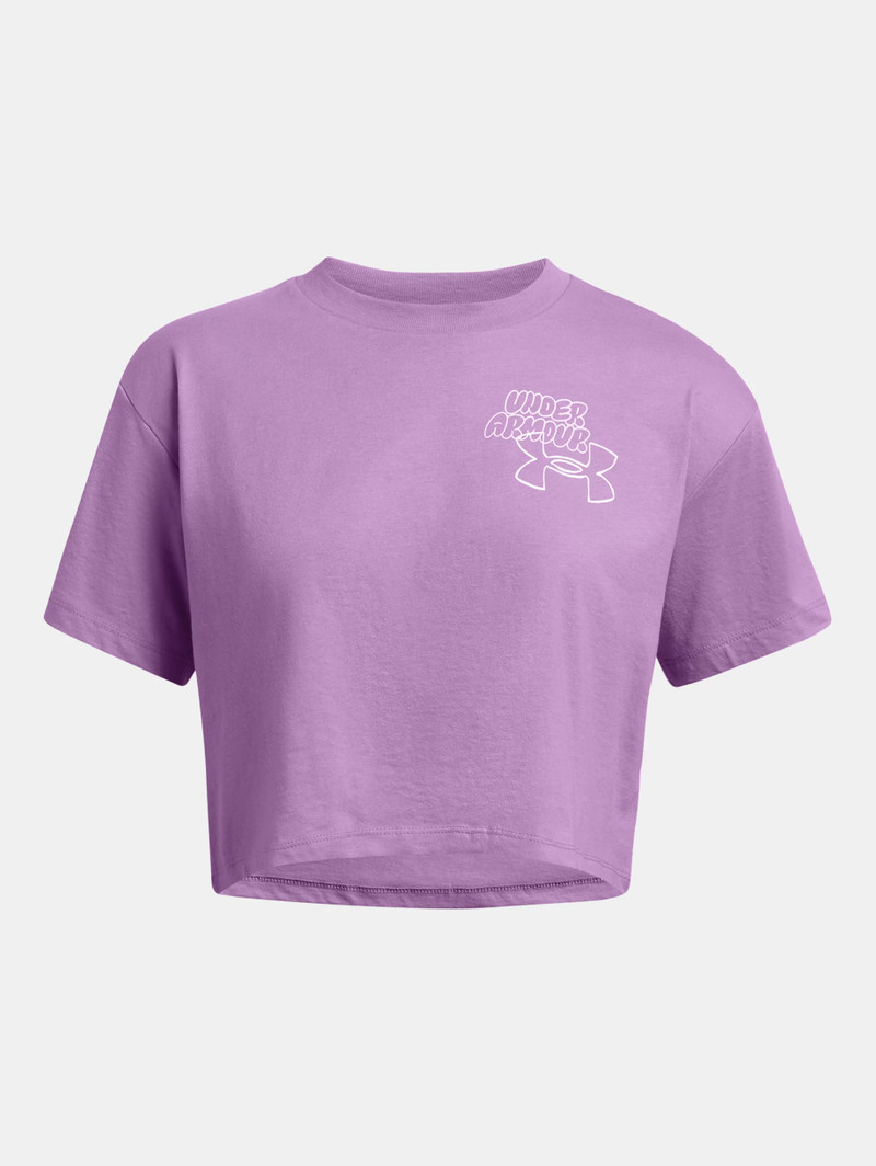 Women's UA Bubble Script Crop Short Sleeve 1
