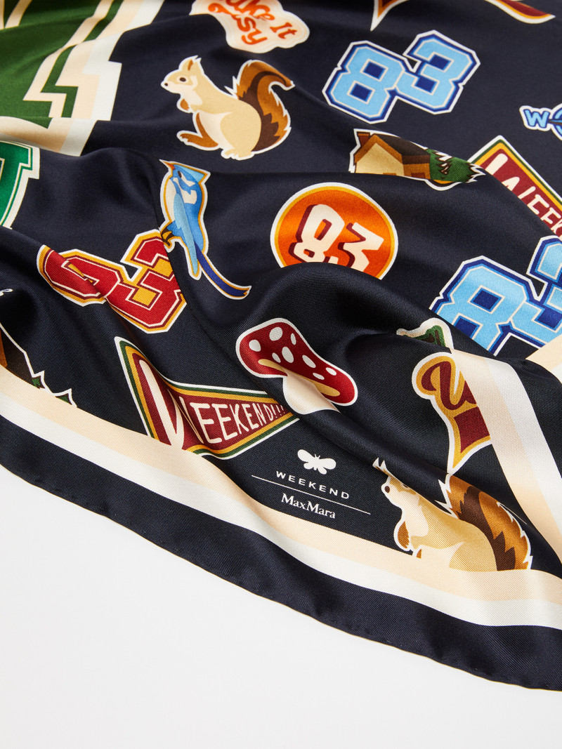 WEEKEND Max Mara ONESTO Printed silk maxi pocket square outlook