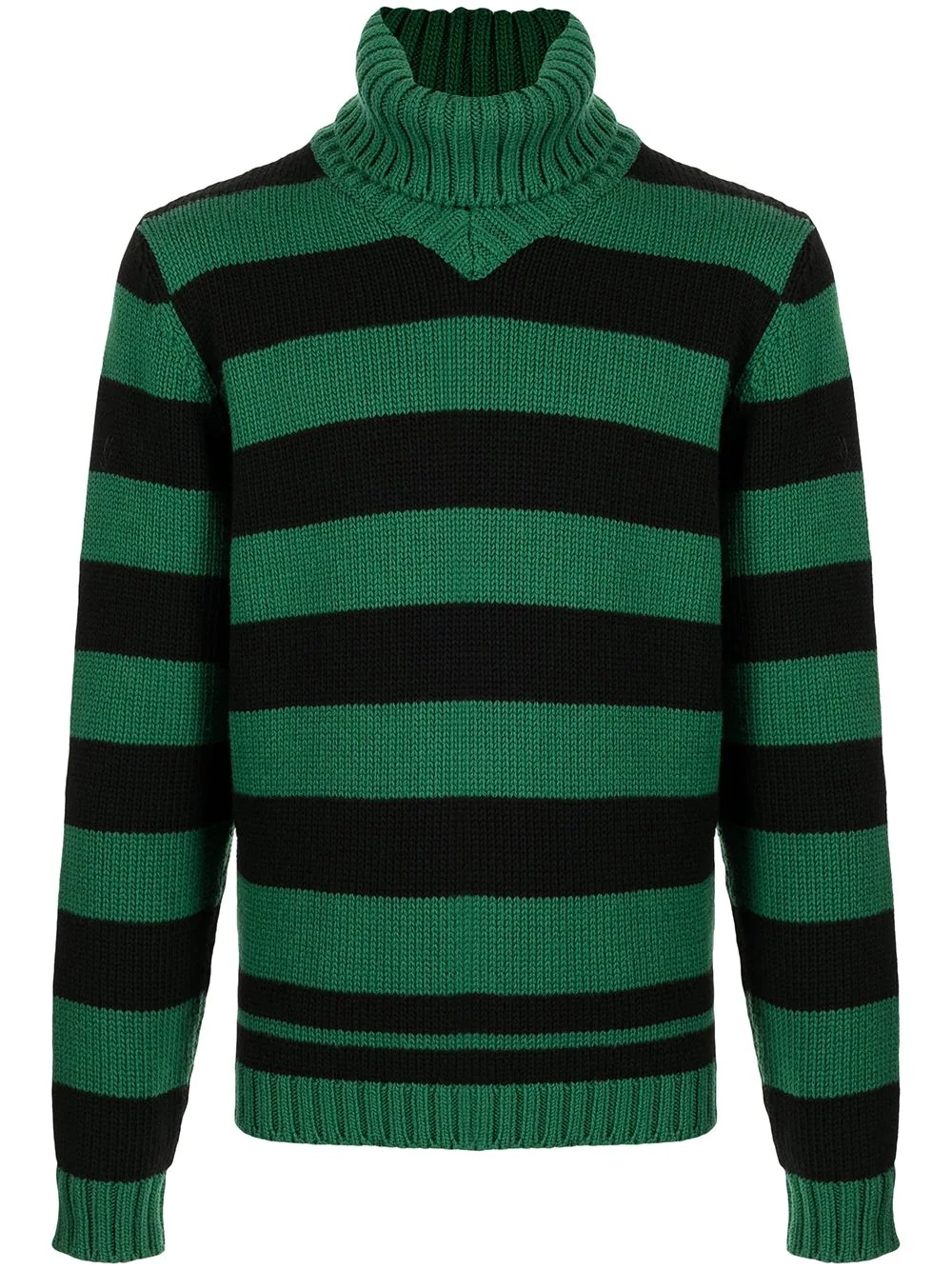 striped turtleneck jumper - 1