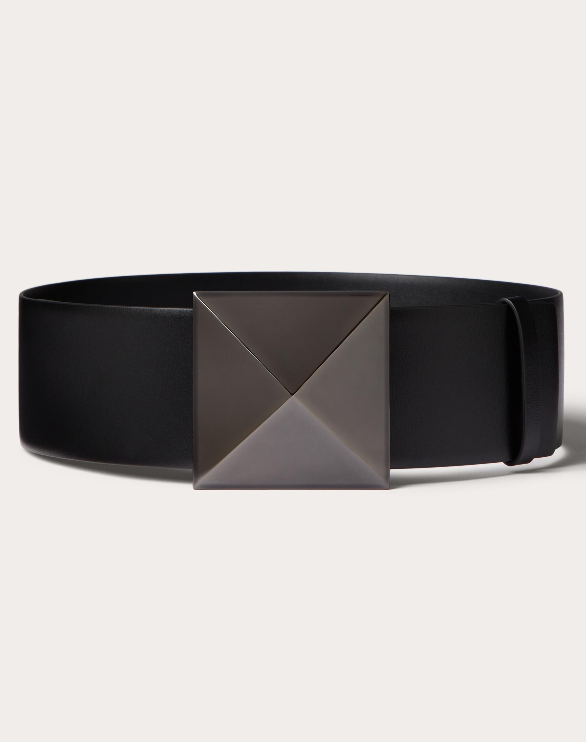 ONE STUD SHINY CALFSKIN BELT 70MM - 1