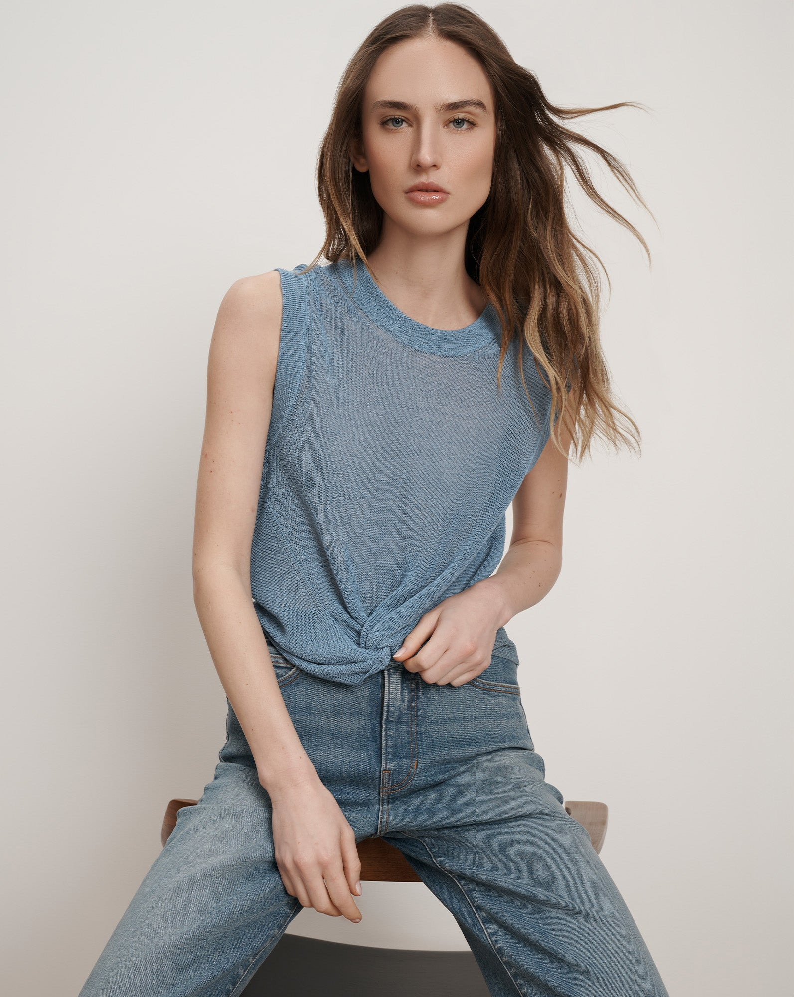 KELLEN TWIST-FRONT SWEATER - 2