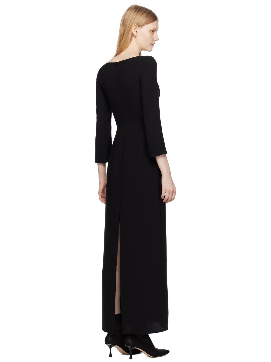 Black Seashell Bra Maxi Dress - 3