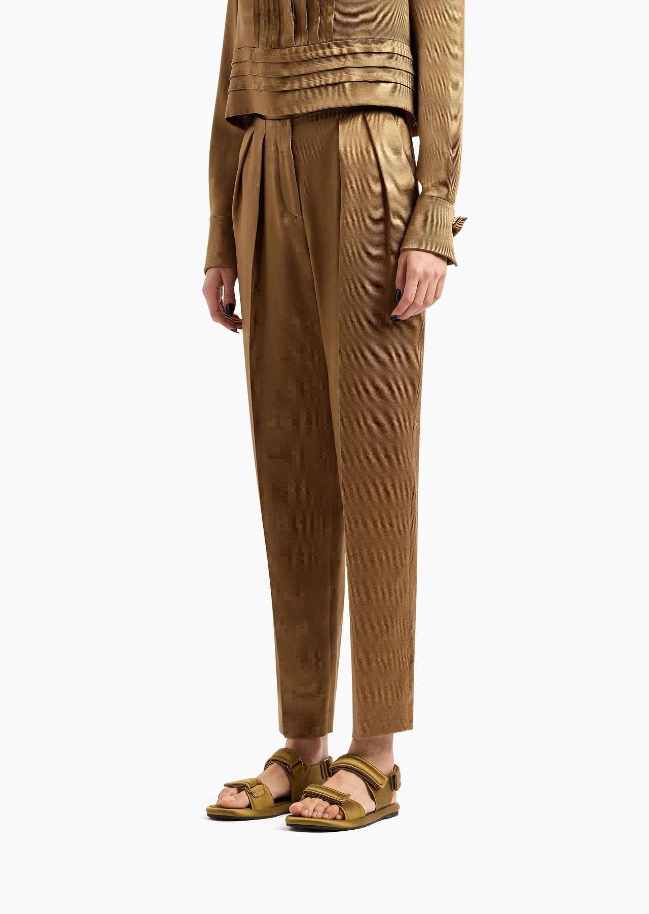 Two-dart ottoman silk trousers - 2