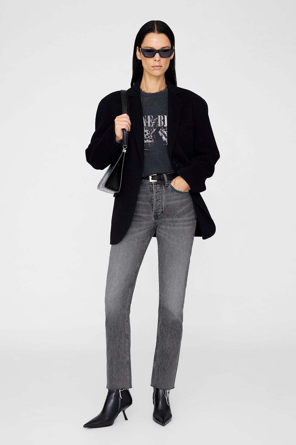 Spencer Sweatshirt Leopard - Washed Black - 5